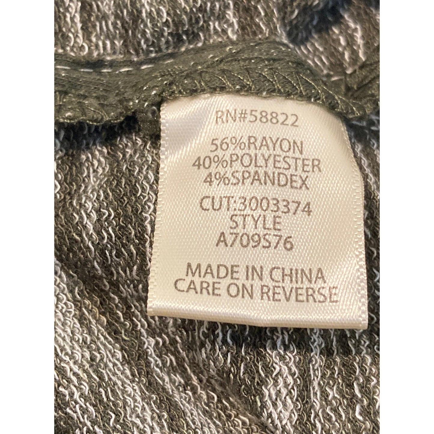 Max Studio Long Sleeve Drawstring Hoodie Top Sz Large in Olive NWT
