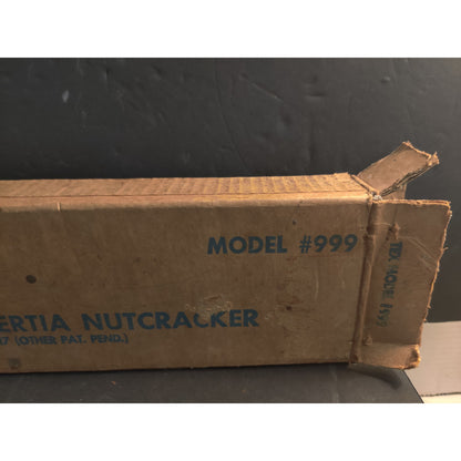 Vintage Wooden Nutcracker Tool Heavy Duty Tabletop Mechanism Original Box