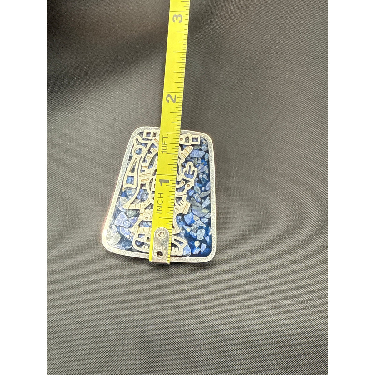 JUAN SANDOVAL Two trees brooch lapis mosaic Sterling Silver TS-30 Taxco .925