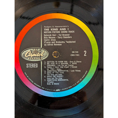 Vintage The King and I Soundtrack Capitol SW 740 Rainbow Label Vinyl LP