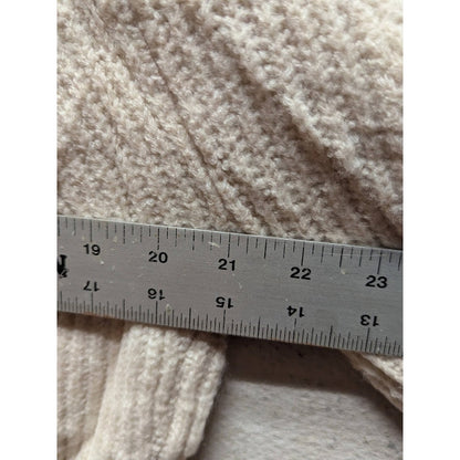TOPSHOP Women's Nude Cropped Crewneck Long Sleeves Sweater Size 12 &14