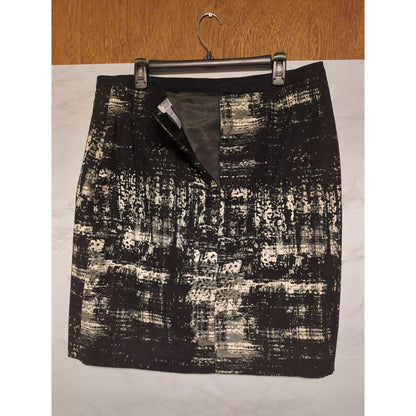 Monroe & main 2 pc. Skirt Set Size 16 Black White Abstract wiggle career avant