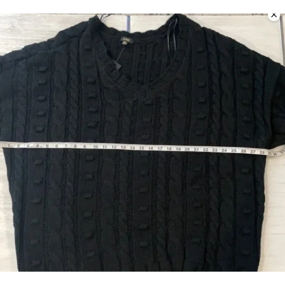 AFRM Sweater Women's Size M/L Black Pullover Cable-Knit V-Neck Oversize NWT gotH