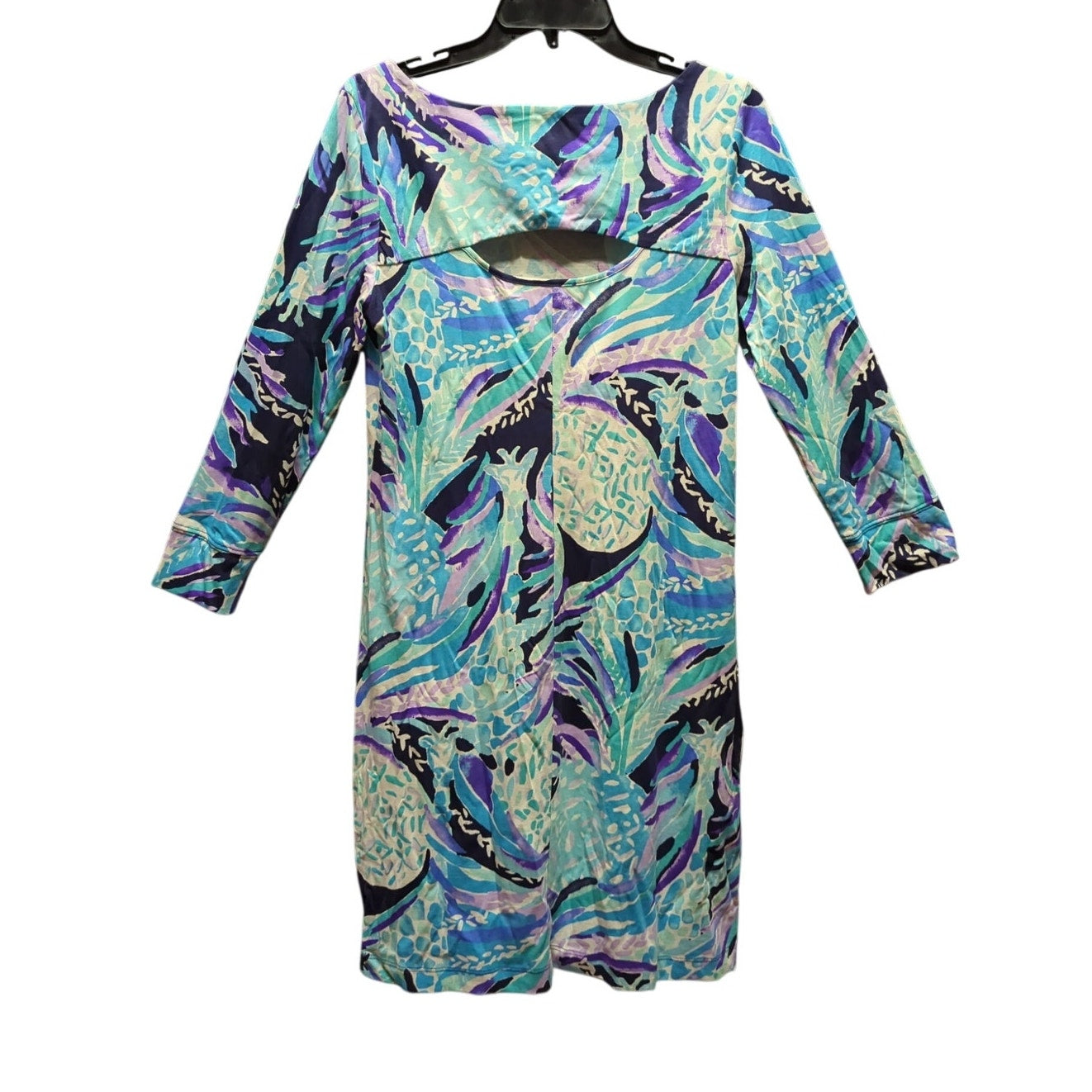 Lilly Pulitzer Hollee shift dress MEDIUM "Alotta Colada" print keyhole back
