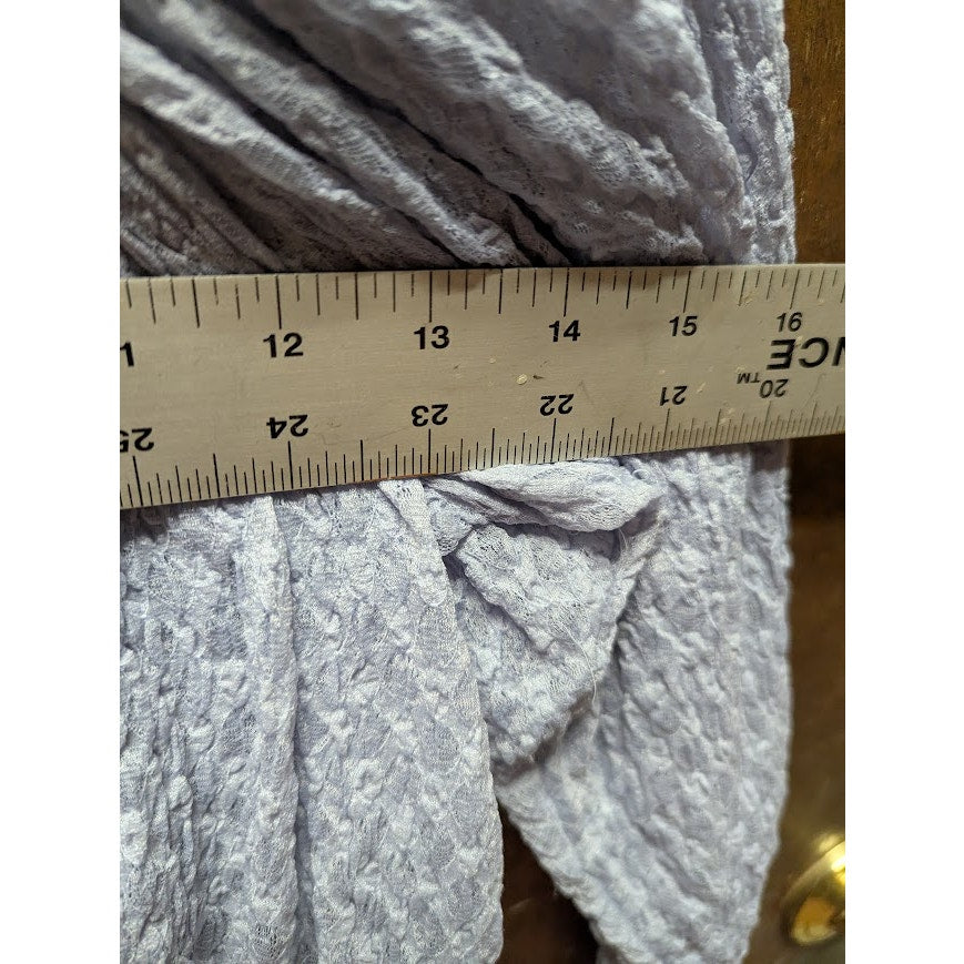 Topshop Long Sleeve Textured Crop Top Light Blue Size 10 New off the shoulder