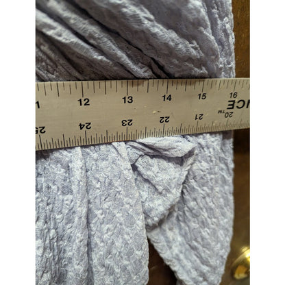 Topshop Long Sleeve Textured Crop Top Light Blue Size 10 New off the shoulder