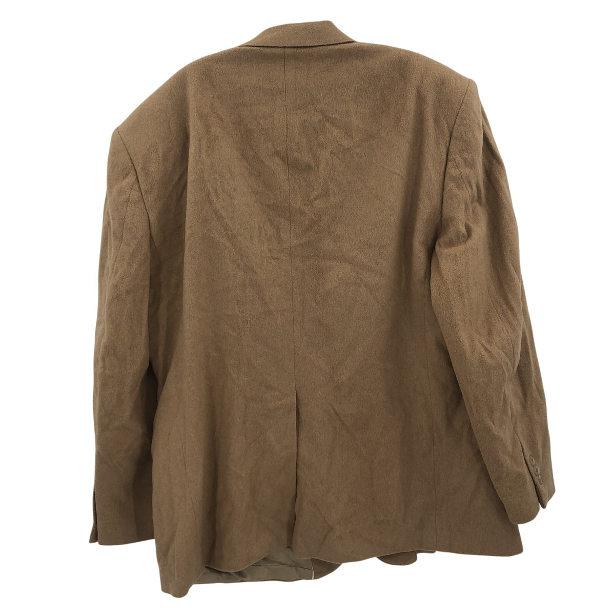 ROBERT STOCK Vintage Camel Hair Wool Coat Blazer Jacket Long Sleeves Brown 48R