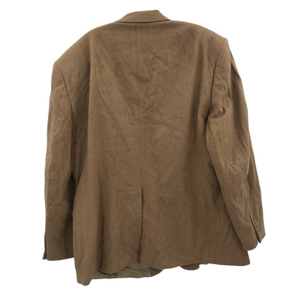 ROBERT STOCK Vintage Camel Hair Wool Coat Blazer Jacket Long Sleeves Brown 48R