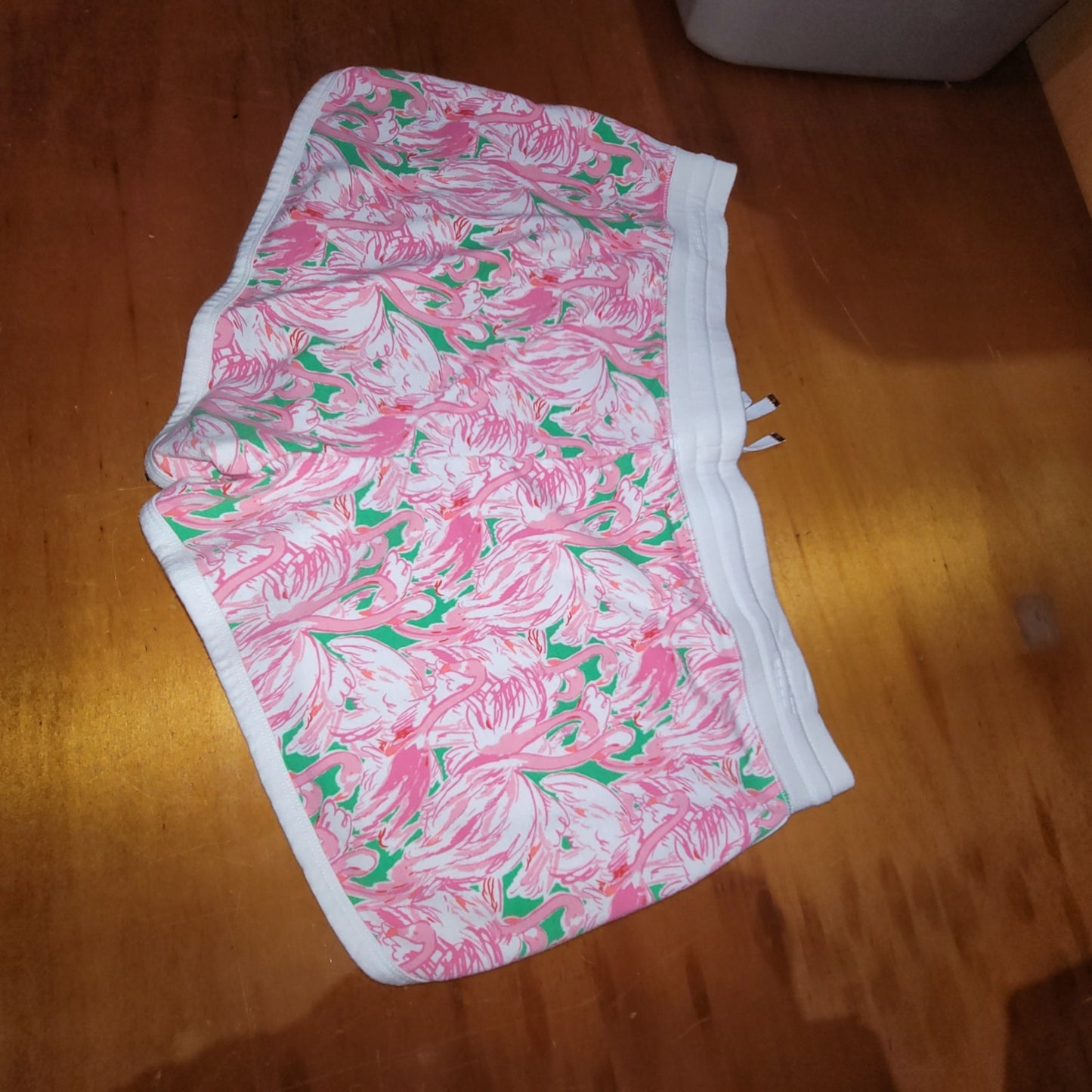 Lilly Pulitzer Chrissy Terry Beach Shorts Size XL Pink Colony Flamingo
