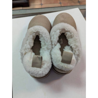 Koolaburra by UGG Burree Slippers Tan Chestnut Size 7 Faux Fur Lined