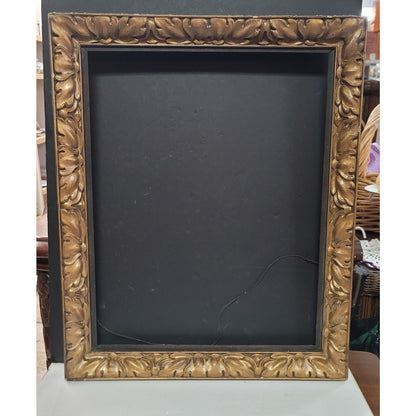 Antique wood frame gold Picture Frame 22" x 18 Oak Leaf Motif
