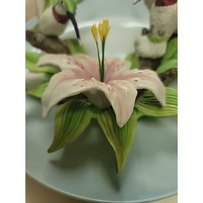 Seymour Mann Connoisseur hummingbird 3D plate 7085 #25,000 w/stand Edition DECOR