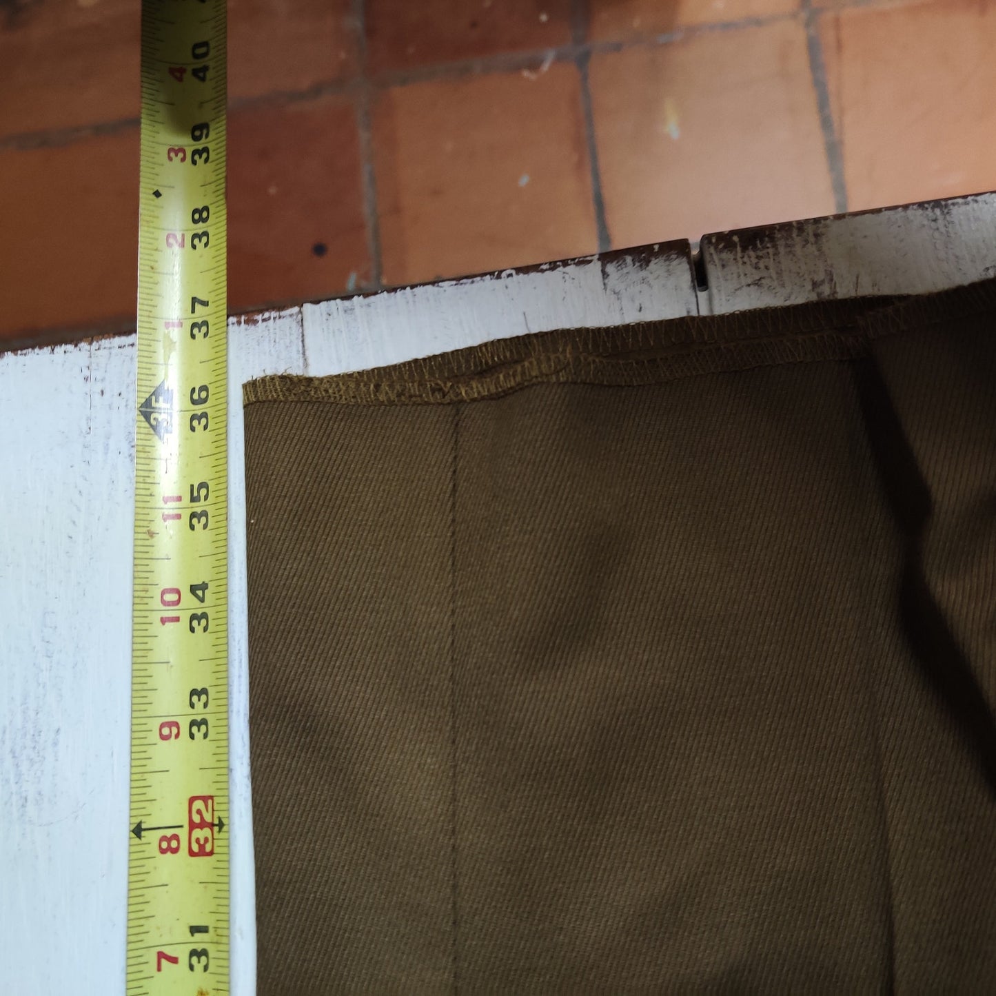 Hart Schaffner Marx Men's Tan 100% Wool Dress Pants Tailored Trousers 36x36