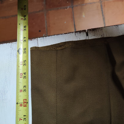 Hart Schaffner Marx Men's Tan 100% Wool Dress Pants Tailored Trousers 36x36
