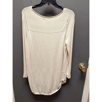 Caslon Beige Oatmeal Light Heather Shirttail Tunic Pullover Sweater SMALL long