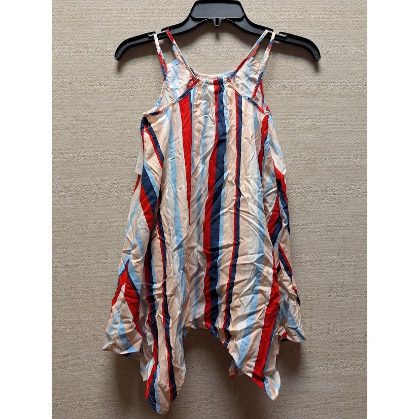 Harper Canyon Striped Girls Small (7-8) Youth Hankerchief hem Summer