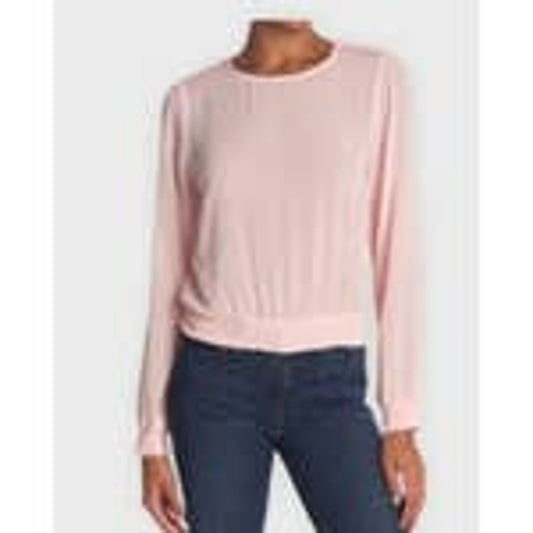 socialite Pink xl EXTRA LARGE NEW Crochet Trim Smocked Waist Sleeve Blouse Long
