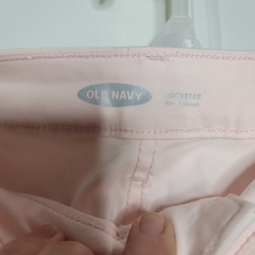 Old Navy ROCKSTAR Light Pink Size 16 Stretchy Super Skinny Jeans never worn