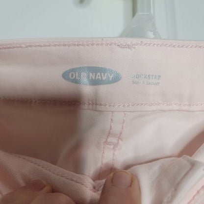Old Navy ROCKSTAR Light Pink Size 16 Stretchy Super Skinny Jeans never worn