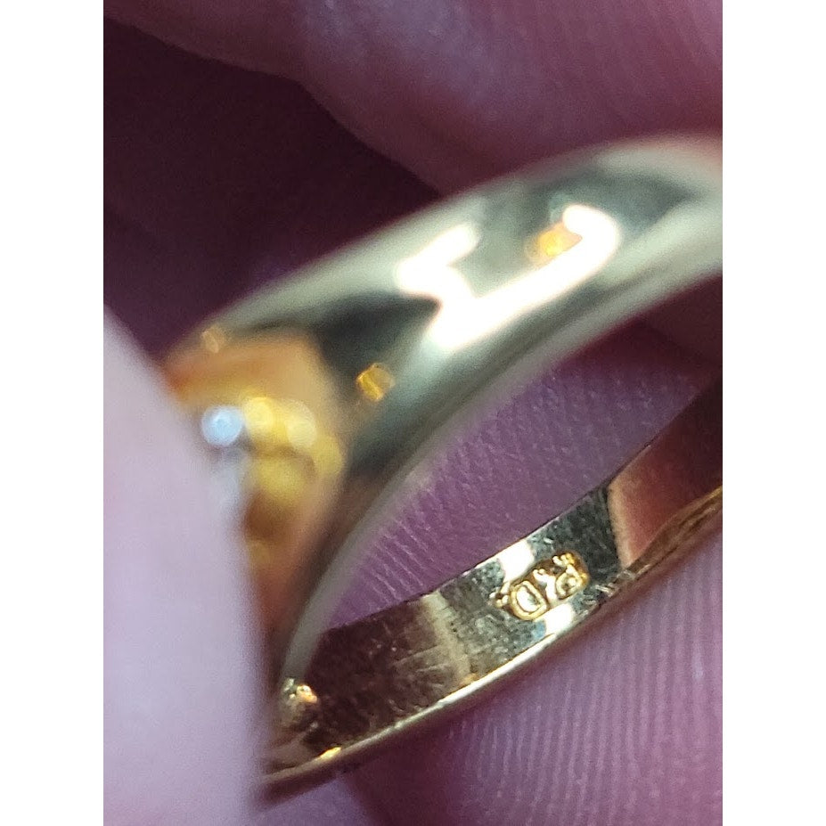 Vintage PD Premier Designs Blue Sapphire Glass Ring Size 7.5 Retro Glam Jewelry