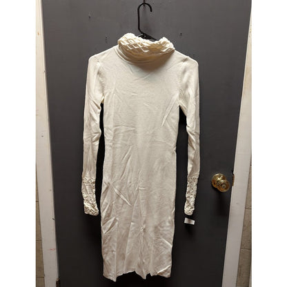 MODA Ivory turtleneck long sleeve Sweater Dress Size Small Neck Cuff Detail NEW