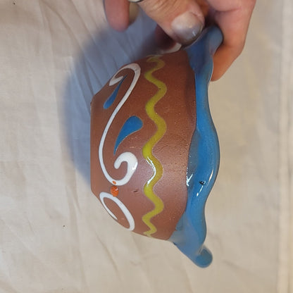 Handpainted Talavera Mexican Pottery Clay Salsa Bowl Cazuelita Salsera Sauce 4"