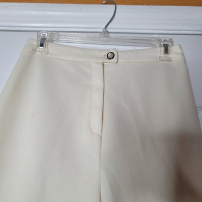 Vintage Fred Rothschild Poly 2pc Set Cape Pants Cream Small/Medium