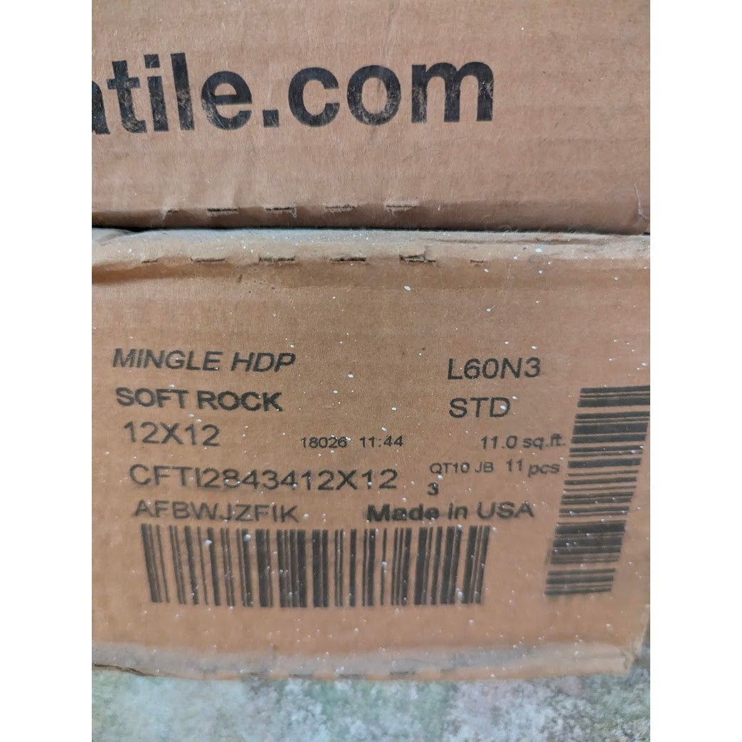 Secondhand Sandies: 33 sq ft. Ceramic Tile 3 Boxes 12x12 Soft Rock light. 33 pcs. brown