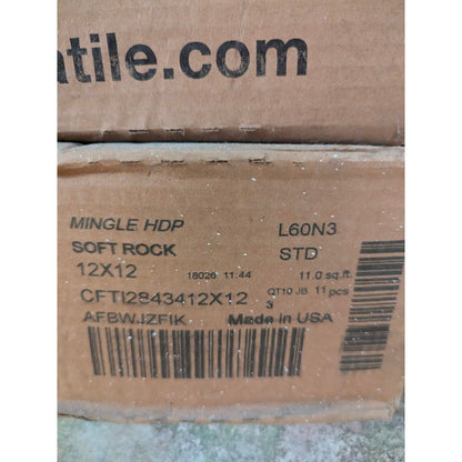 Secondhand Sandies: 33 sq ft. Ceramic Tile 3 Boxes 12x12 Soft Rock light. 33 pcs. brown
