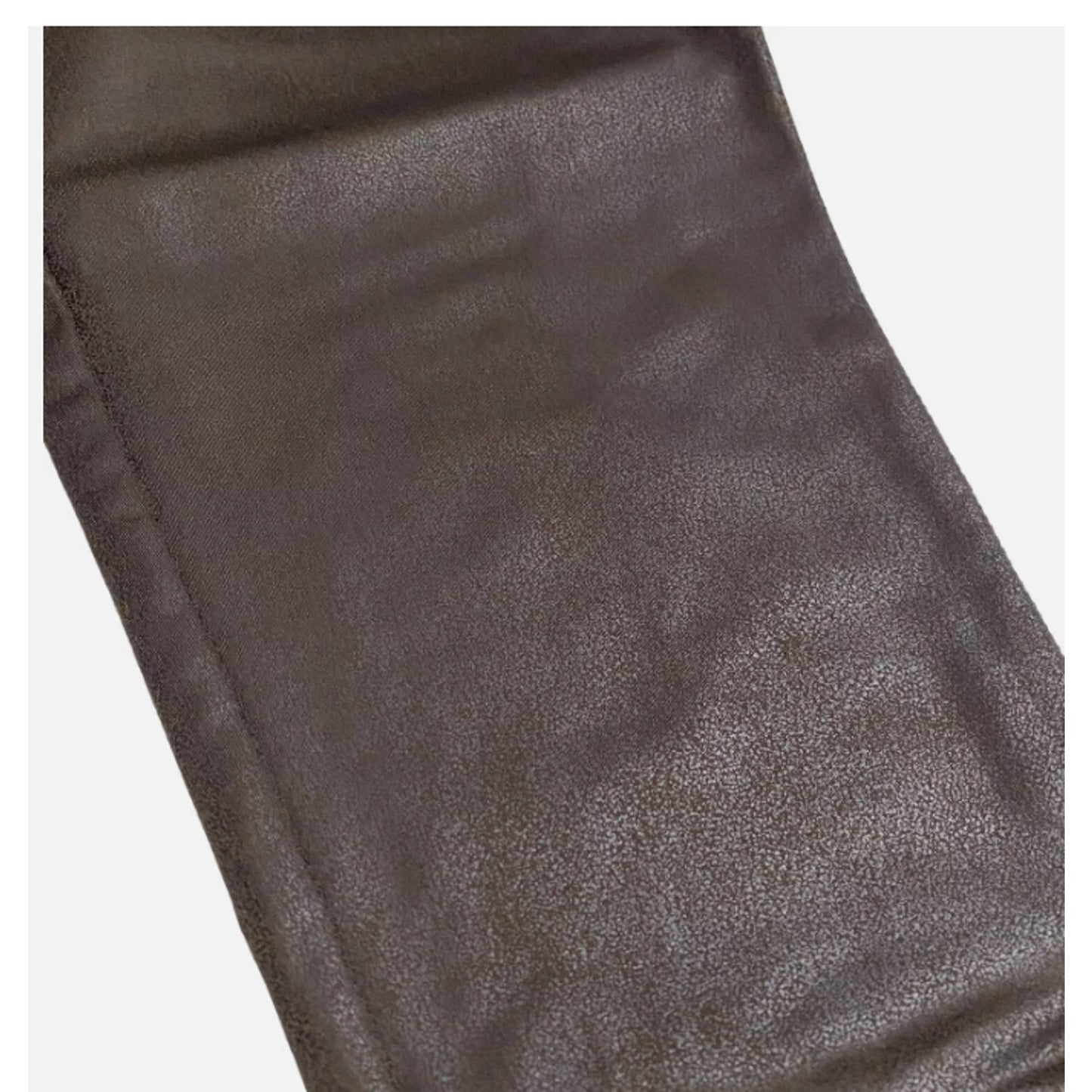 NEW NYDJ Espresso Brown Coated Faux Leather Stretchy Pants Leggings SMALL TRAVEL
