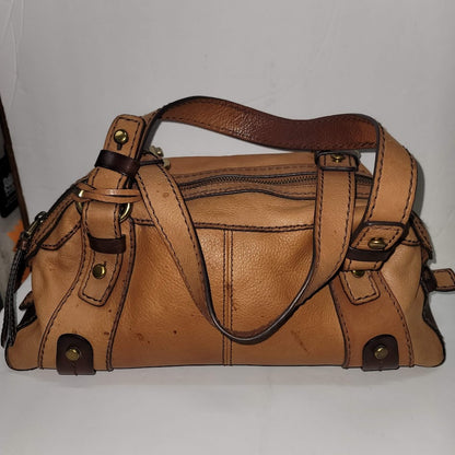 Fossil Brown leather purse handbag Preowned Shoulder bag aged
