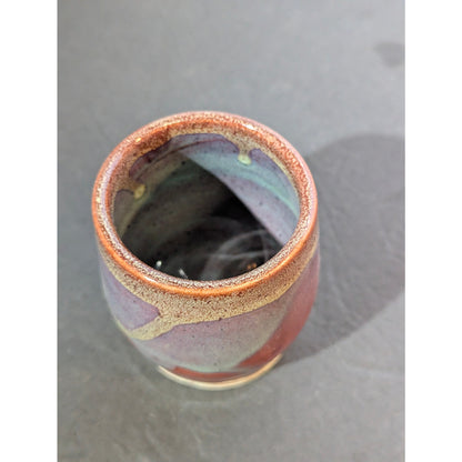 Studio Art Pottery Hand Thrown Glazed Cup Tumbler 3" Earthcore Bohemian Japandi