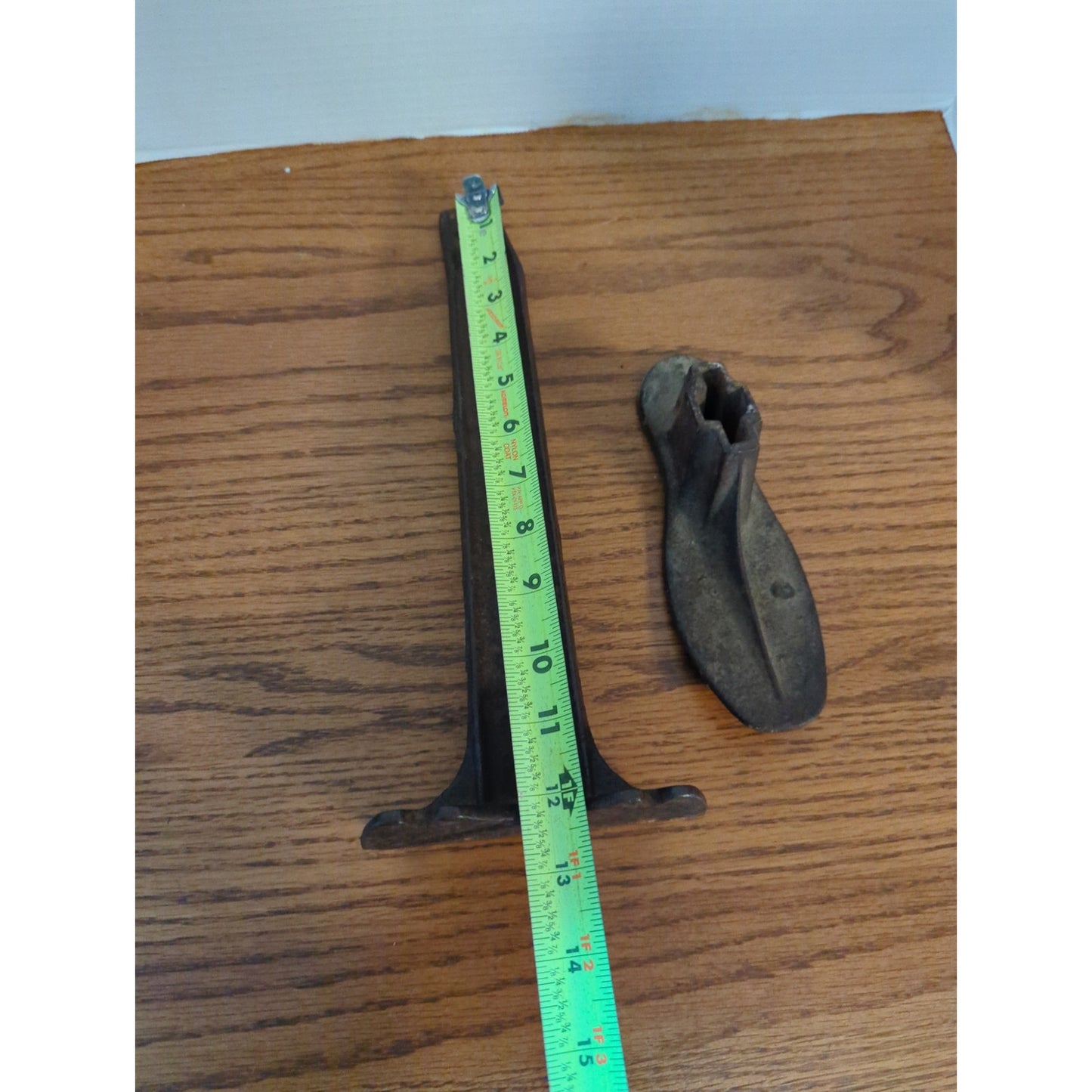 Antique Cast Iron Cobbler Shoe Last & Stand Vintage Industrial Craft Blacksmith