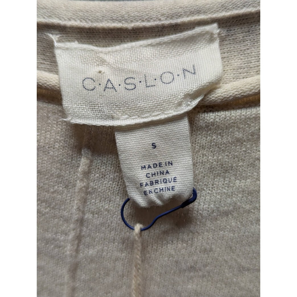 Caslon Beige Oatmeal Light Heather Shirttail Tunic Pullover Sweater SMALL long
