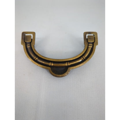 Vintage KBC Brass Bamboo Reed Recessed Flush Mount Cabinet Drawer Pulls Set 6