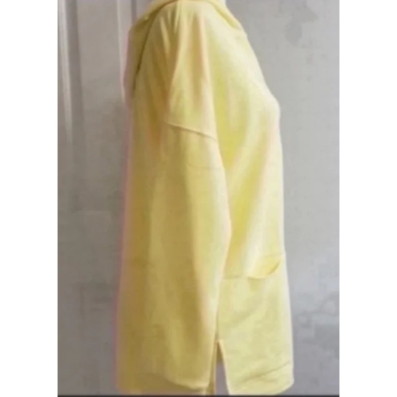 MELLODAY Sweatshirt Lemon Yellow Size XL Hoodie Long Sleeve Pockets NEW