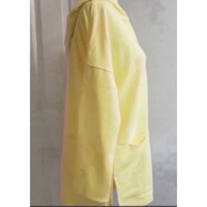 MELLODAY Sweatshirt Lemon Yellow Size XL Hoodie Long Sleeve Pockets NEW
