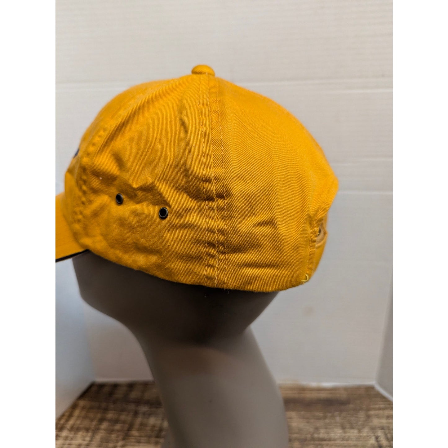 Vintage Mid-Century Pflueger Gold Strapback Baseball Cap Hat Retro Y2K