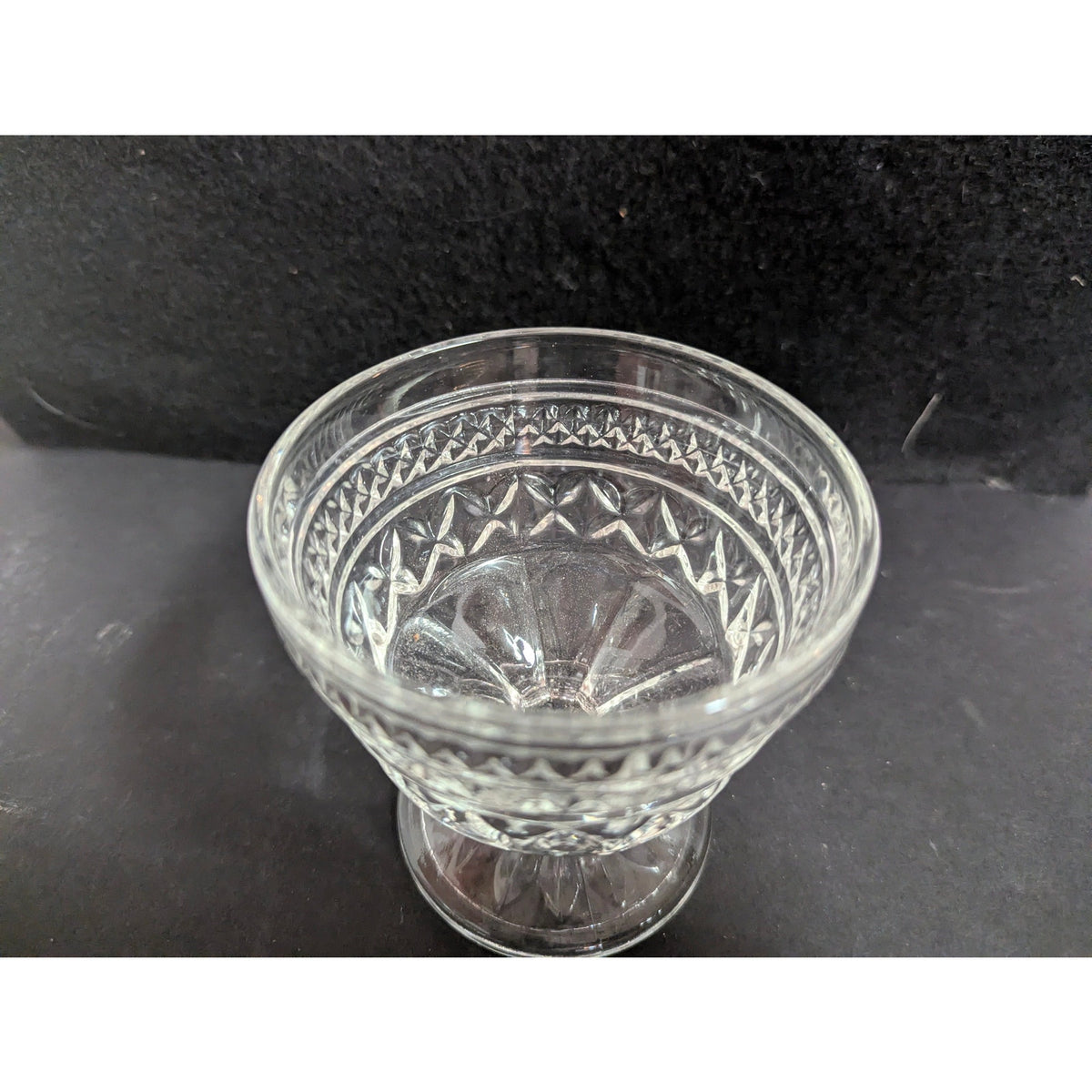 Anchor Hocking Wexford Clear Glass Footed Sherbet Dessert Dish