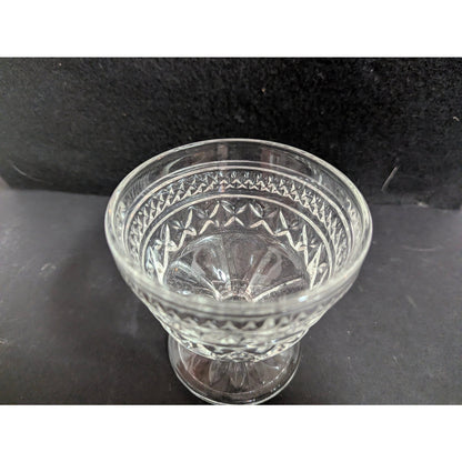 Anchor Hocking Wexford Clear Glass Footed Sherbet Dessert Dish