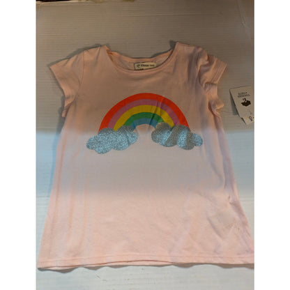 Tucker + Tate Girls Pink Rainbow Short Sleeve Graphic Shirt Size 5 NWT