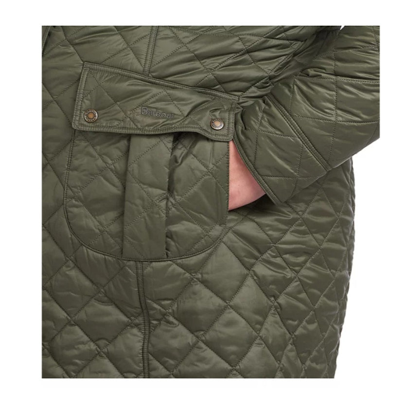 BARBOUR Jenkins Quilted Women's Jacket Size 2X $ 375 OLIVE COAT NEW