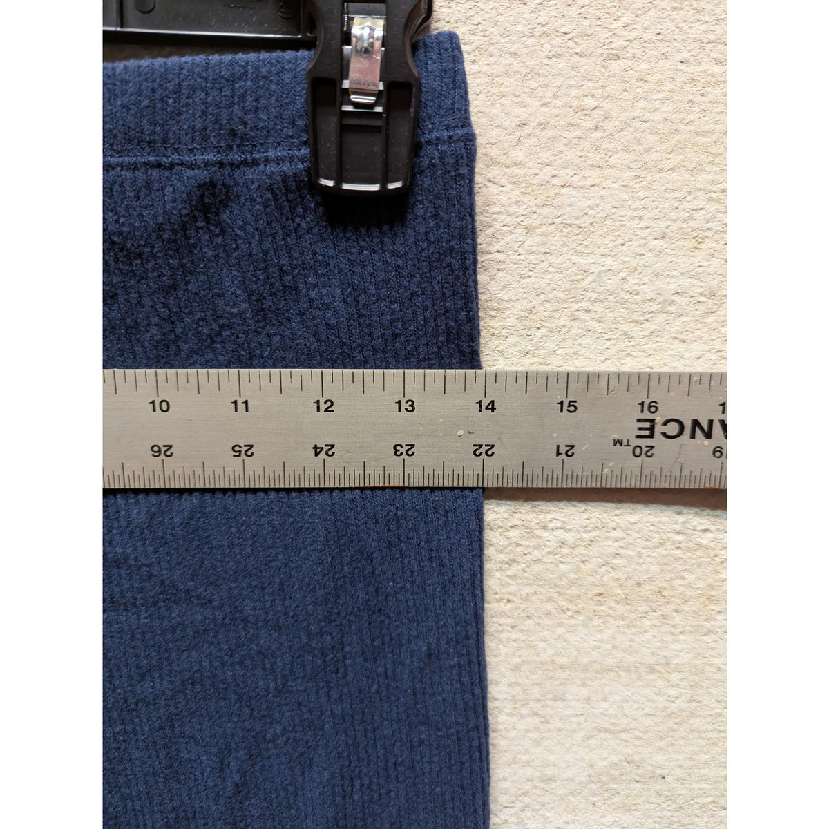 FREE PRESS Size Medium Ribbed Leggings Blue Pajama Bottoms Joggers