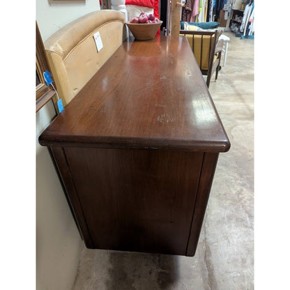 Secondhand Sandies: MCM 1960s solid wood Walnut Credenza Desk