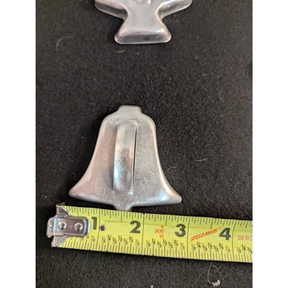 Vintage Metal Aluminum Christmas Cookie Cutters Handle Set of 5 Holiday