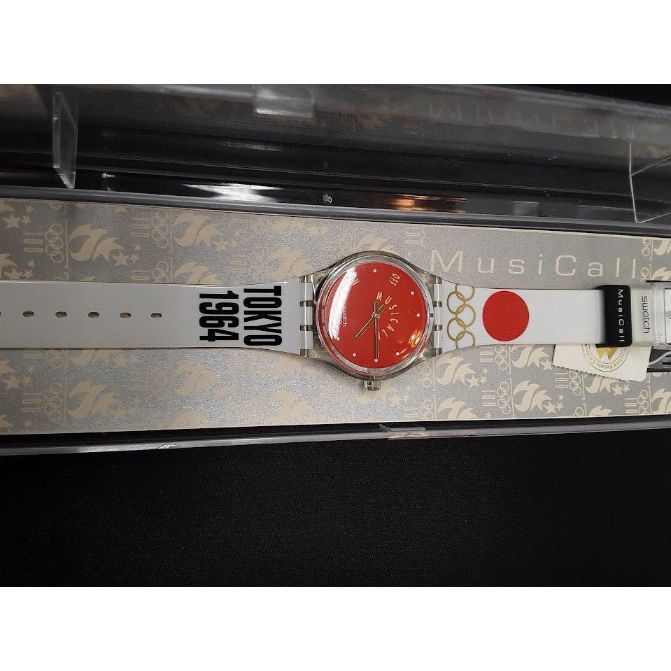 Rare Vintage Tokyo 1964 Olympic Commemorative Watch - Swatch Wristban SEALED