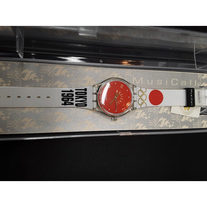 Rare Vintage Tokyo 1964 Olympic Commemorative Watch - Swatch Wristban SEALED