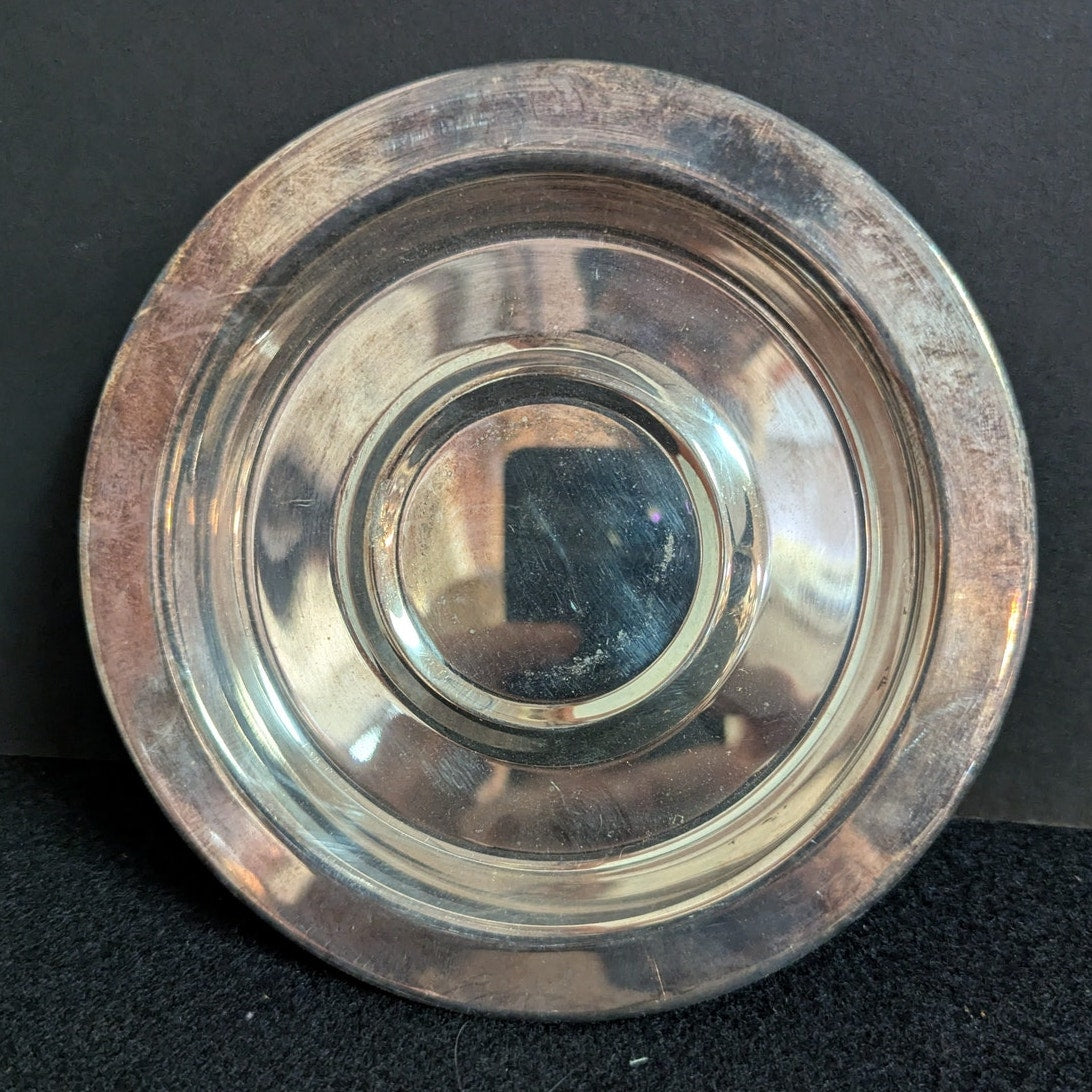 Vintage Oneida Ltd Silverplate Round Tray Small Plate Perfect for Candle