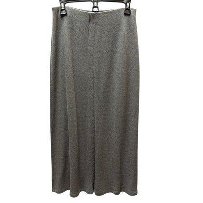 Vintage Josephine Chaus Gray Cotton Midi Skirt Small Minimalist 90s Vintage Luxe