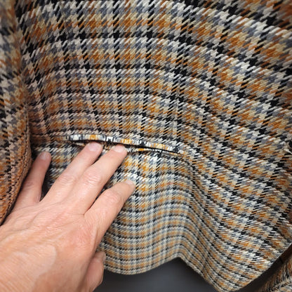 Vintage Part One Plaid Blazer Size 18 Brown Tan Check Dark Academia Oversized